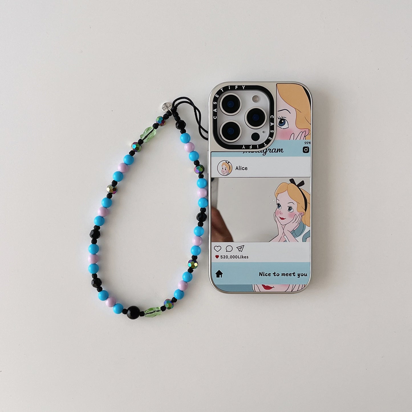 Nice To Meet You ! Reflective Mirror Designer Silicon Case for iPhone