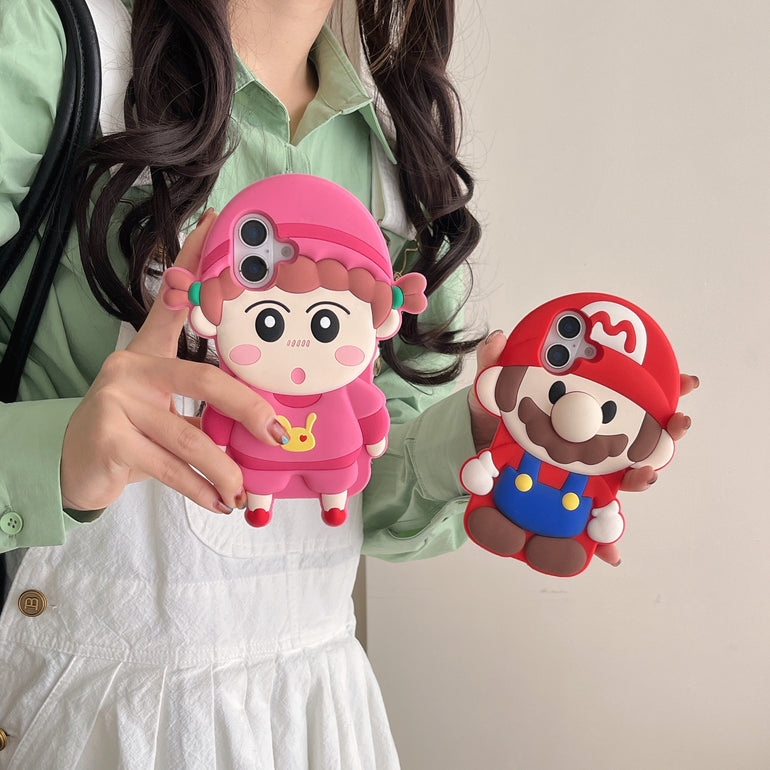 Cute Cartoon 3D Silicon Case for iPhone