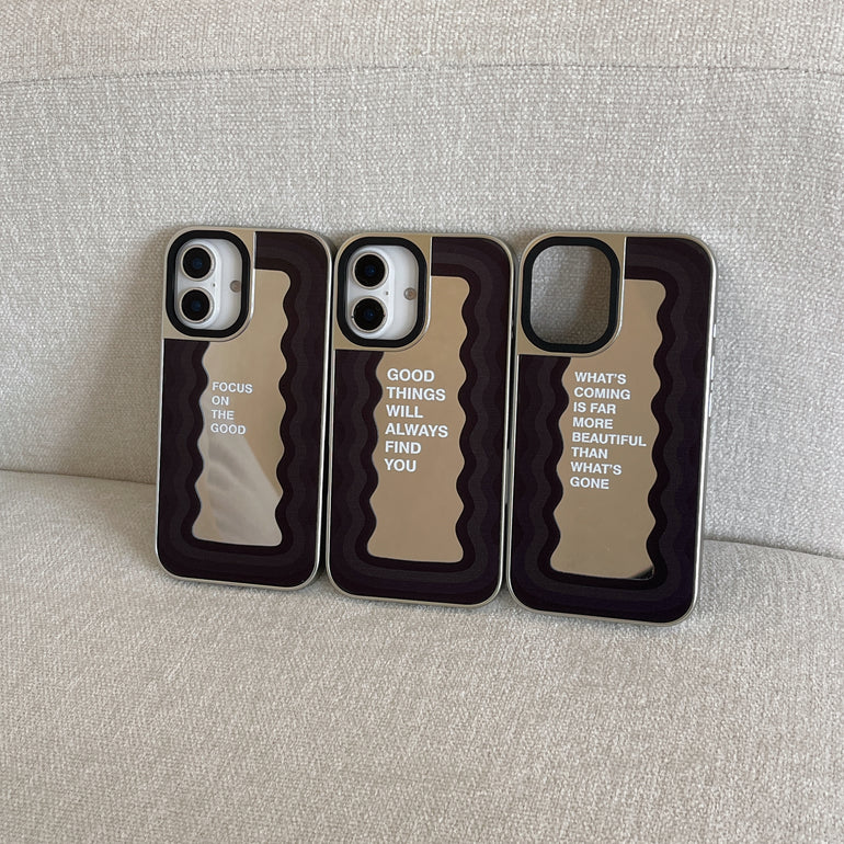 Mirror Reflects Quote Designer Silicon Mirror Case for iPhone