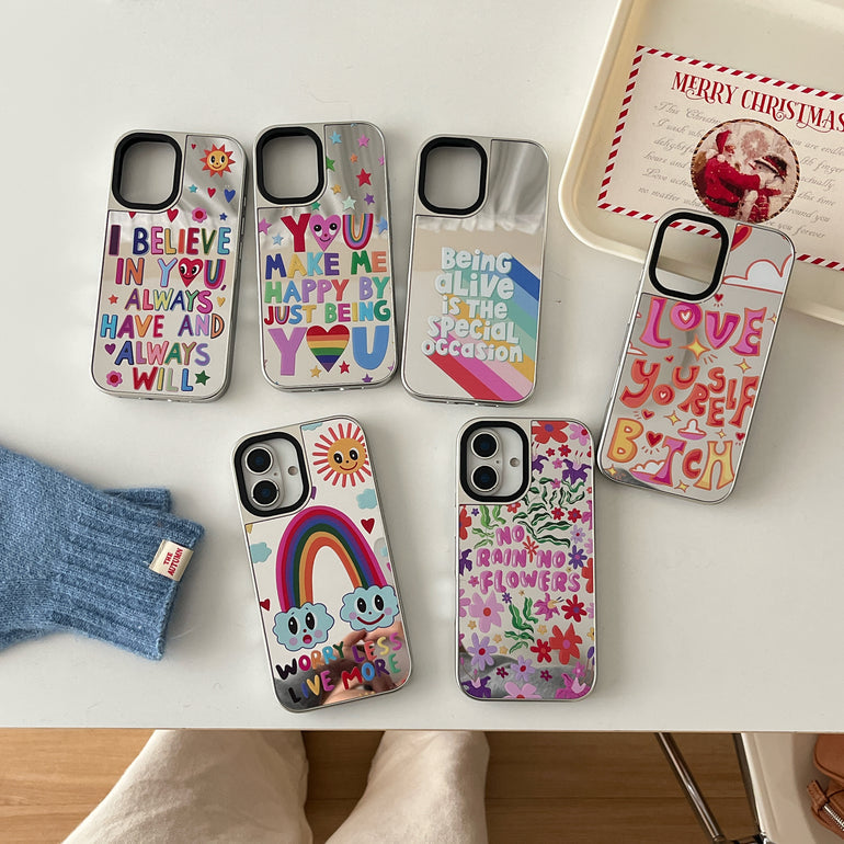 Being Alive ! Silicon Mirror Case for iPhone