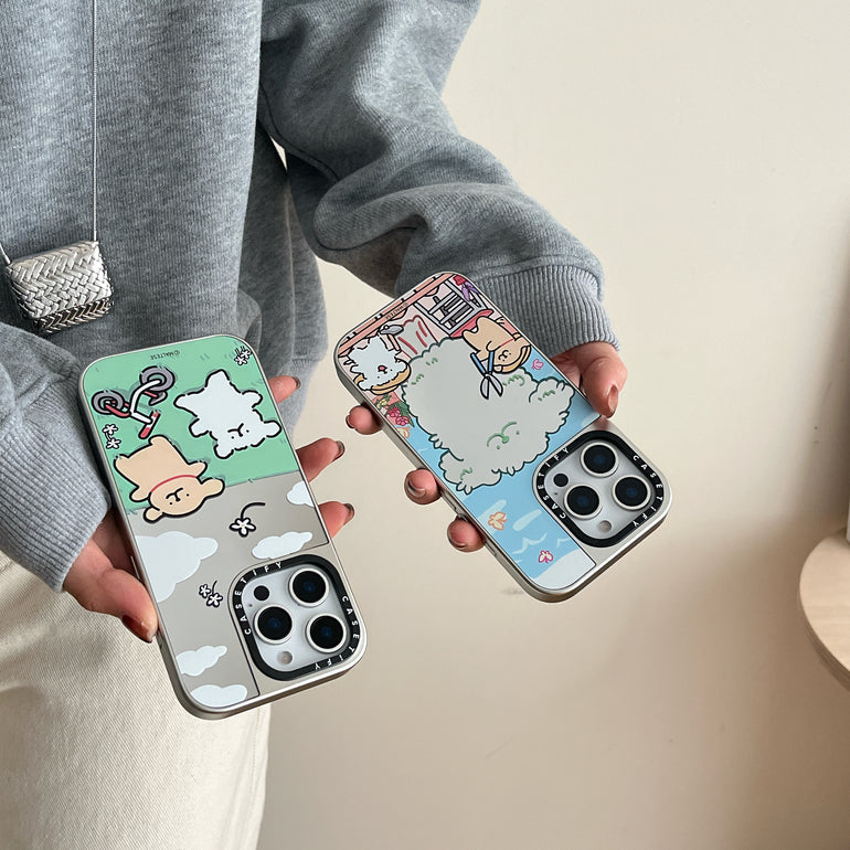 Luxury Branded Baby Bear Silicon Mirror Case for iPhone