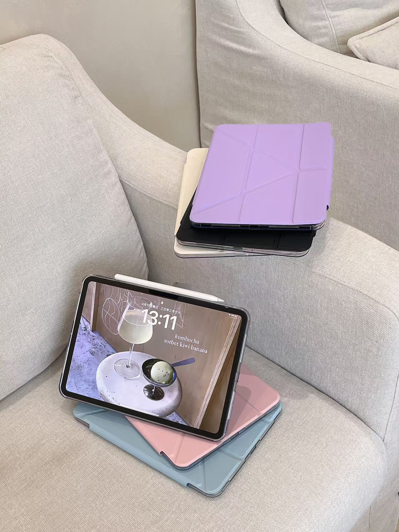 Origami Smart iPad Case – Foldable Magnetic Cover with Pencil Holder