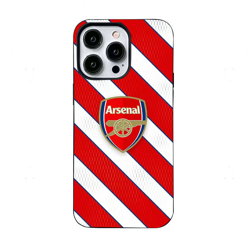 Arsenal Stripes Fan Case For iPhone 13/14/15/16/16E Case (Basic, Pro, Pro-Max)