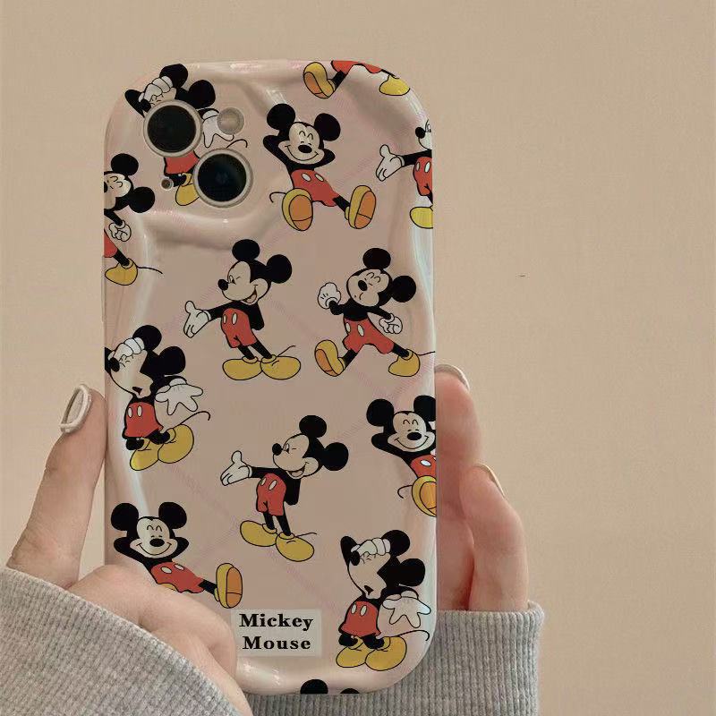 Classic Mickey Mouse Pattern iPhone 13/14/15/16 Case (Basic, Pro, Pro-Max)