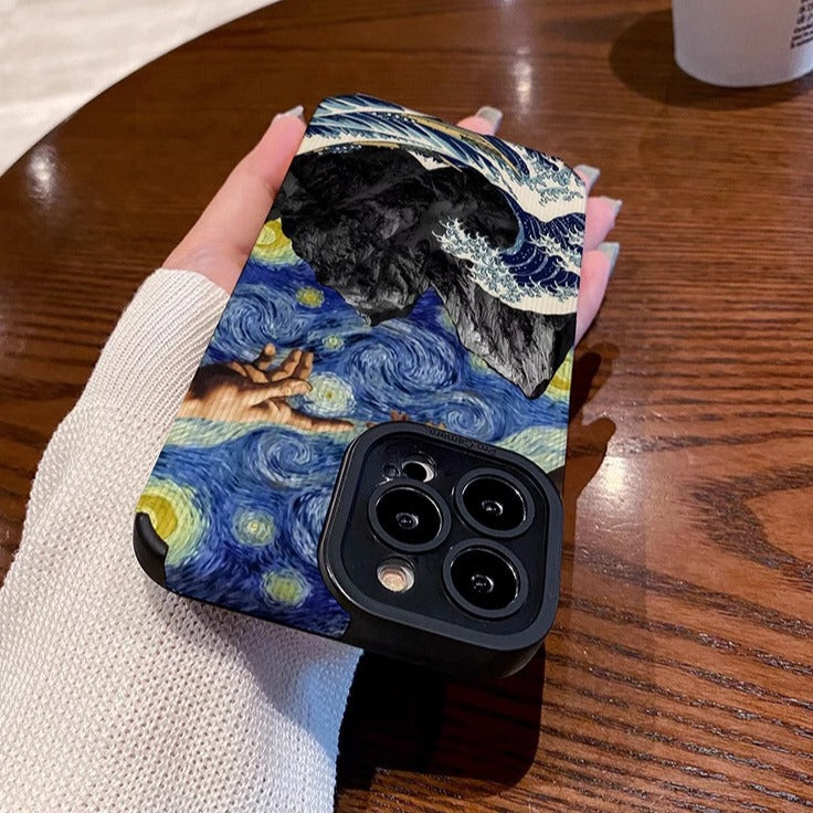 Cosmic Collage Art iPhone 13/14/15/16/16E Case (Basic, Pro, Pro-Max) - Full Protection