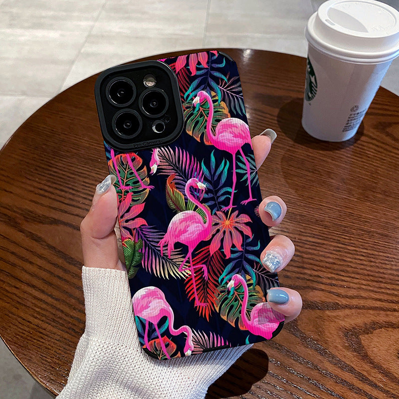 Flamingo Pattern iPhone 11/12/13/14/15/16 Case (Basic, Pro, Pro-Max)
