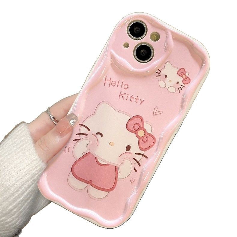Hello Kitty Blush Charm Case For iPhone 13/14/15/16/16E Case (Basic, Pro, Pro-Max)
