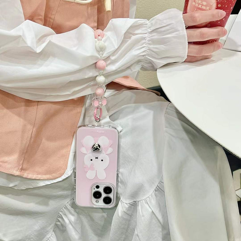 Cute Heart Silicon Case For iPhone With Lovely Charm