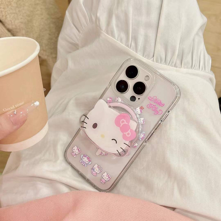 Cute Kitty Magsafe iPhone Case With Kitty Magsafe Holder