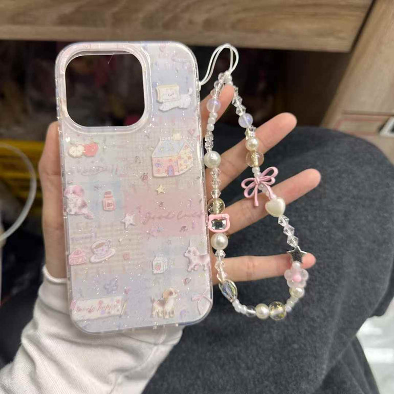 Dream of Dog Silicon Case For iPhone With Charm