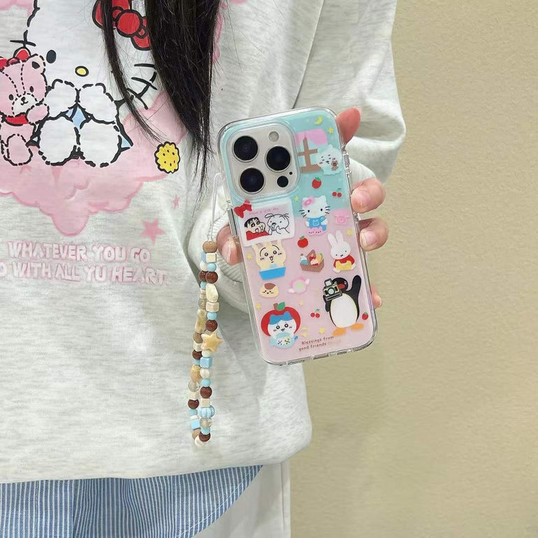 Cute Cartoon Designer Silicon iPhone Case With Cute Charm