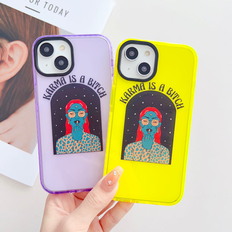 Karma Is A Bitch Designer Impact Proof Silicon Phone Case for iPhone
