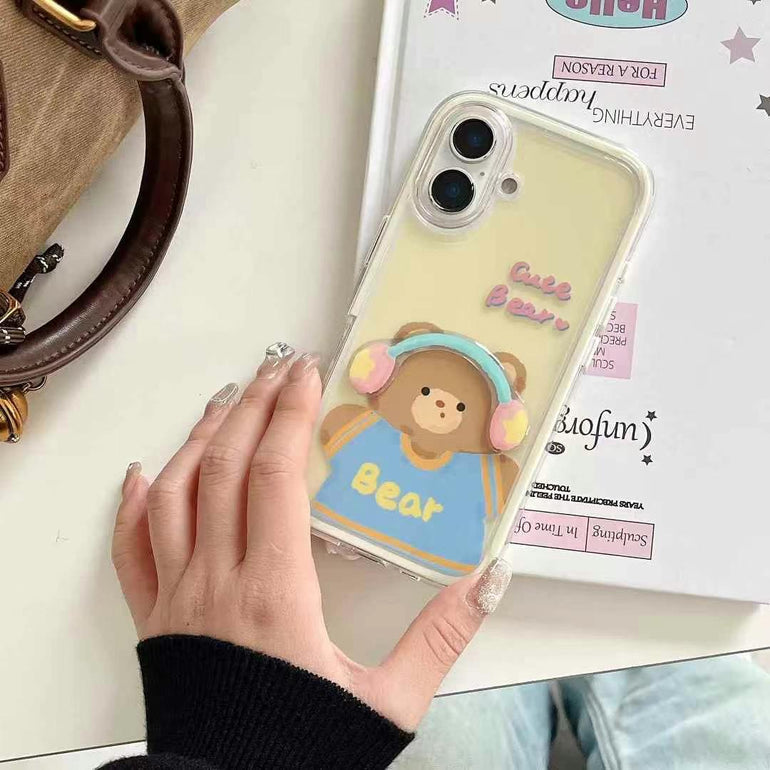 Listening Bear Silicon iPhone Case