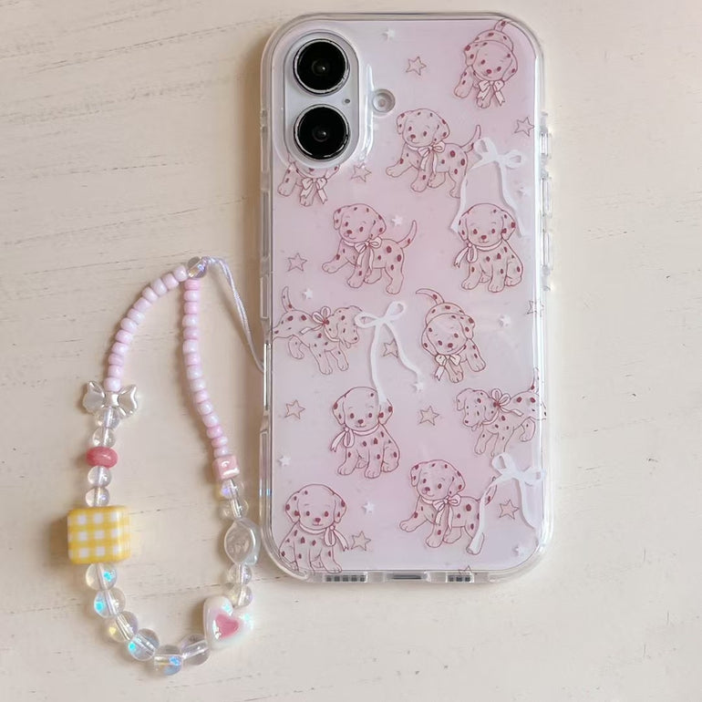 Cute Puppy Silicon iPhone With Bear Charm