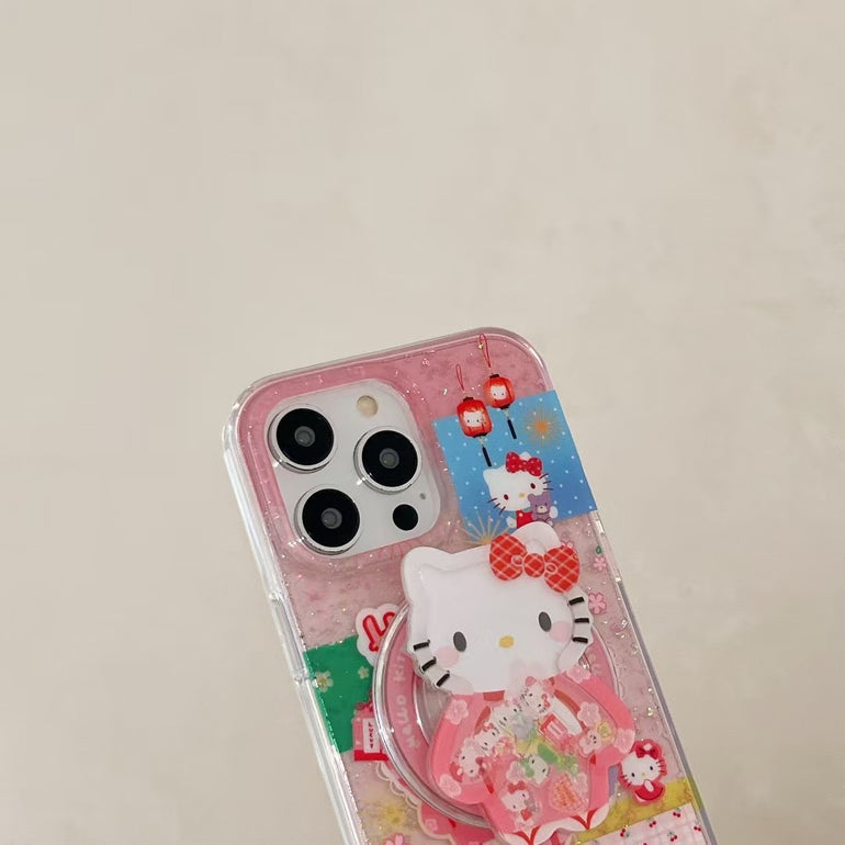 Kitty Sticker Magsafe iPhone Case With Magsafe Holder