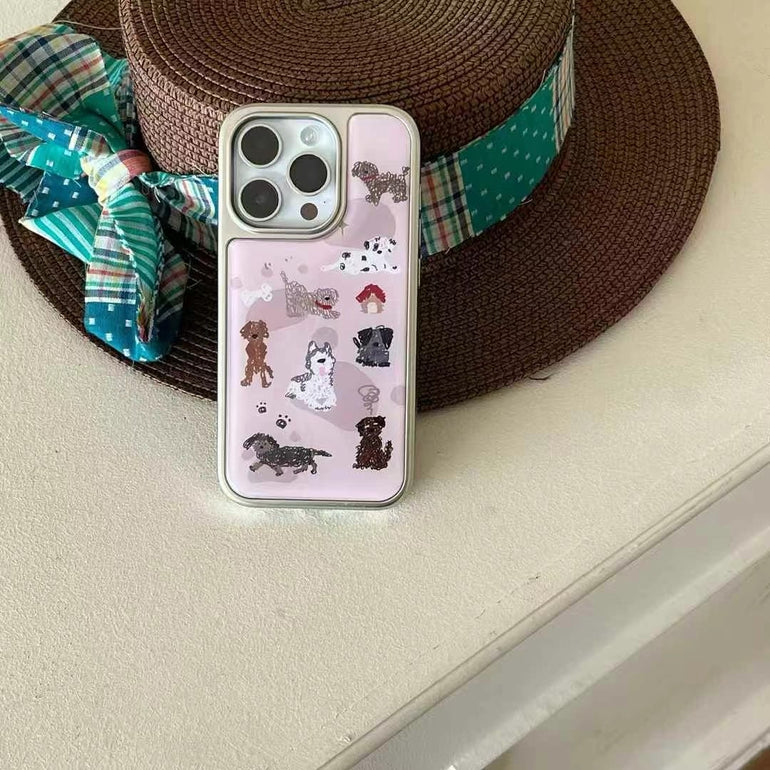 Dogs Drawing Designer iPhone Case