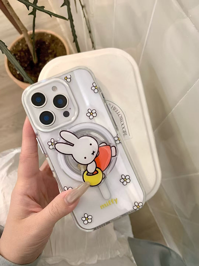 Cute Bunny Magsafe iPhone Case With Magsafe Holder