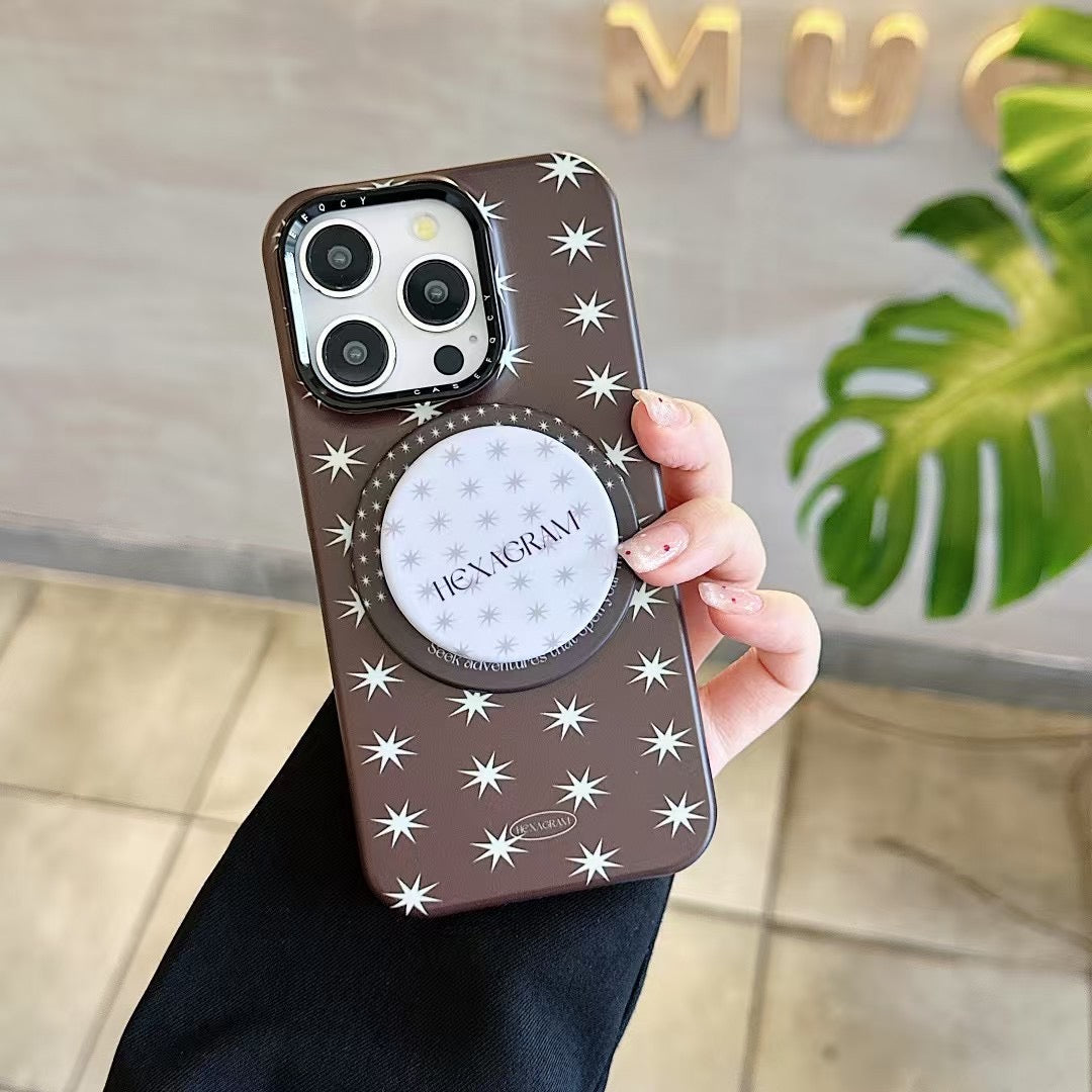 Hexagram Designer Magsafe iPhone Case With Magsafe Holder