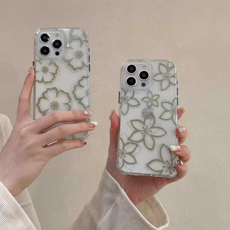 Duo Flower Designer Silicon iPhone Case