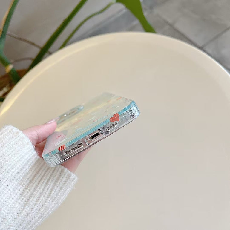 Heart Family Silicon Case For iPhone Case With Charm