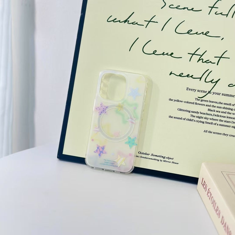 Colorful Stars Magsafe iPhone Case With Star Magsafe Holder