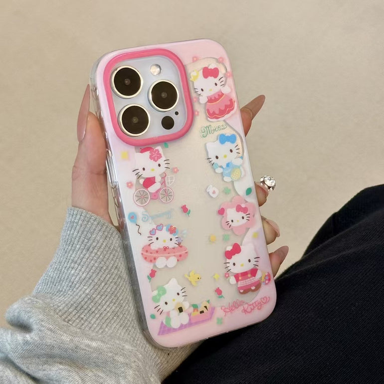 Kitty Family Silicon Case For iPhone