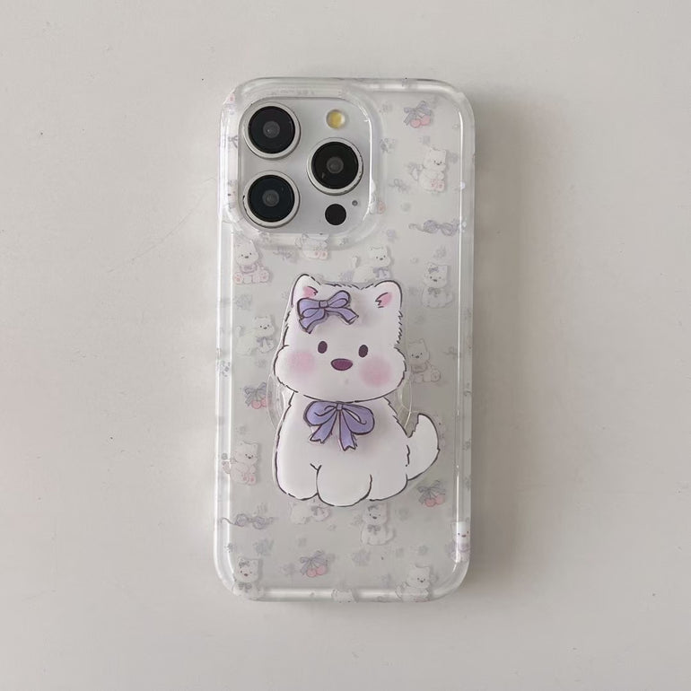 Puppy Pattern Silicon Case For iPhone