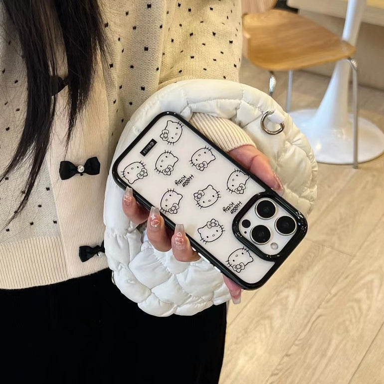 Transparent Kitty Pattern Case For iPhone