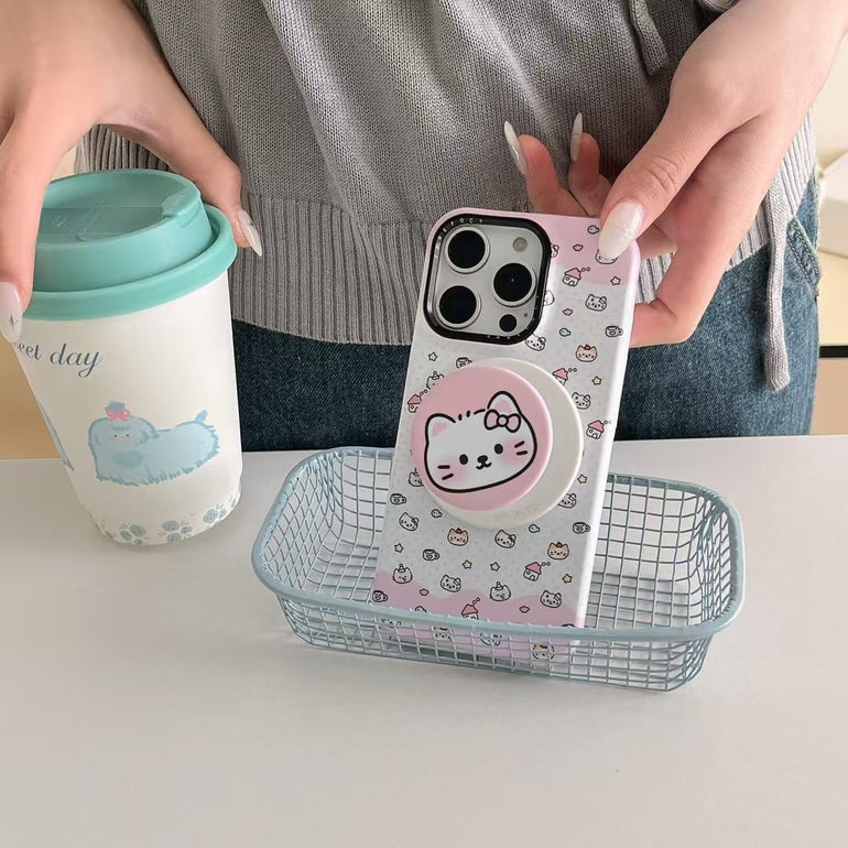 Cat And Bunny Magsafe iPhone Case With Magsafe Holder