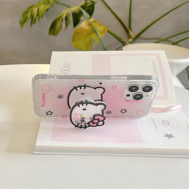 Kitty Silicon Case For iPhone With Kitty Charm