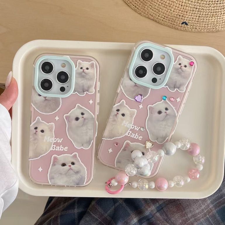 Meow Babe Silicon iPhone Case With Beaded Charm