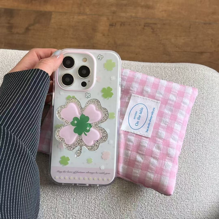 Flower Silicon Case For iPhone Case With Cute Flower Charm