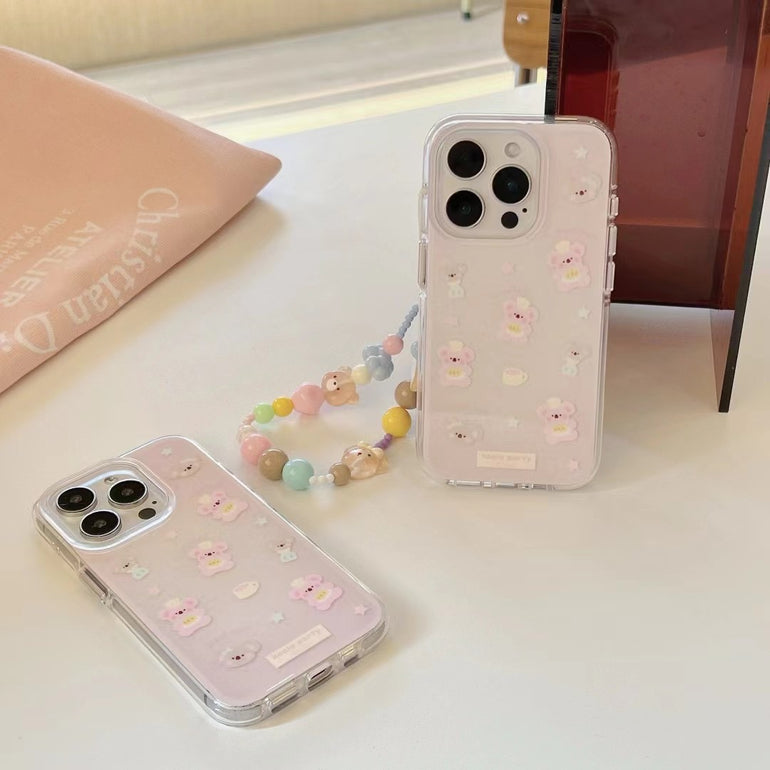 Baby Bear Silicon iPhone Case With Cute Charm