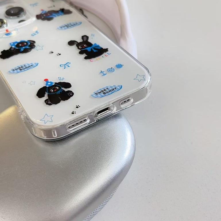 Sweet Bunny Silicon Case For iPhone With Heart Charm