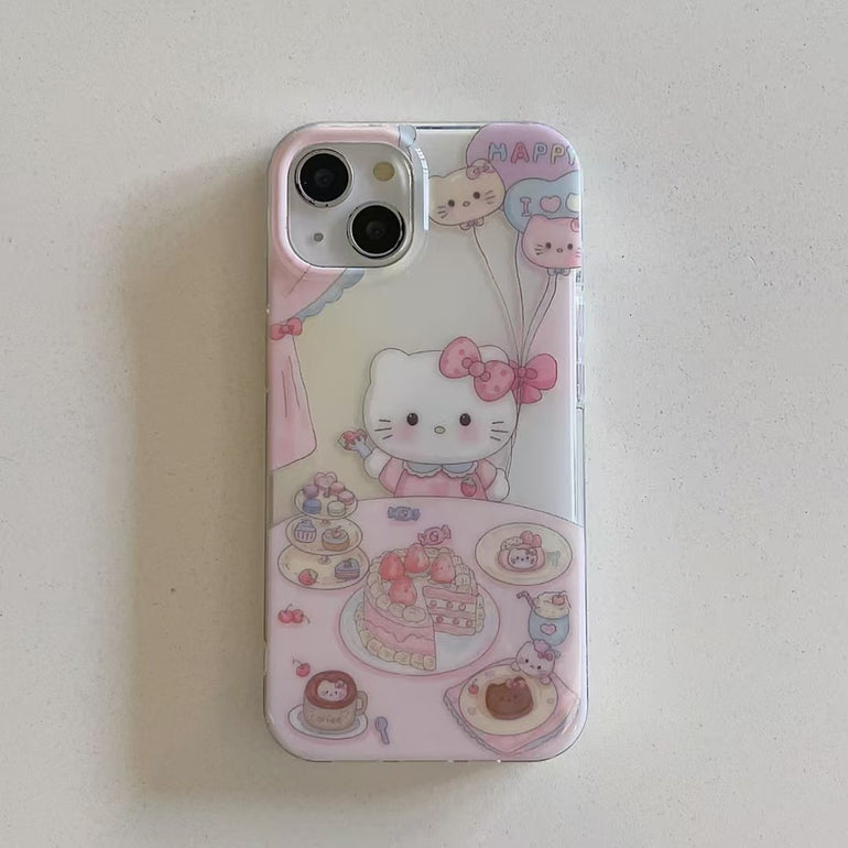 Kitty Celebrate Silicon Case For iPhone
