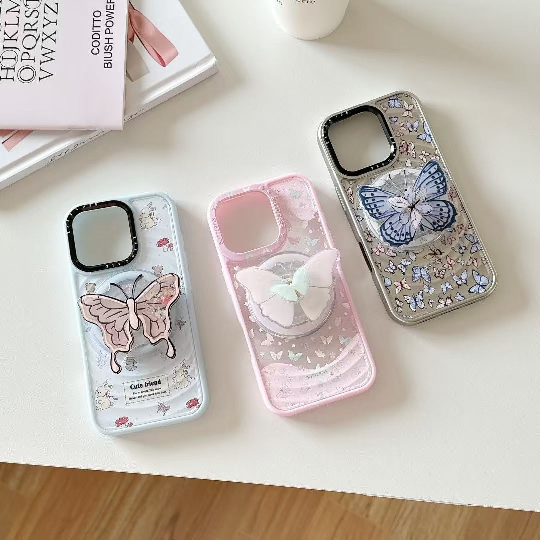 Butterfly Designer Ripple Magsafe iPhone Case With Butterfly Magsafe Holder