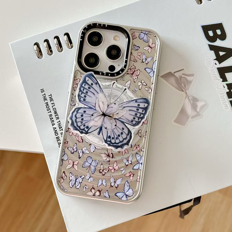 Butterfly Designer Ripple Magsafe iPhone Case With Butterfly Magsafe Holder
