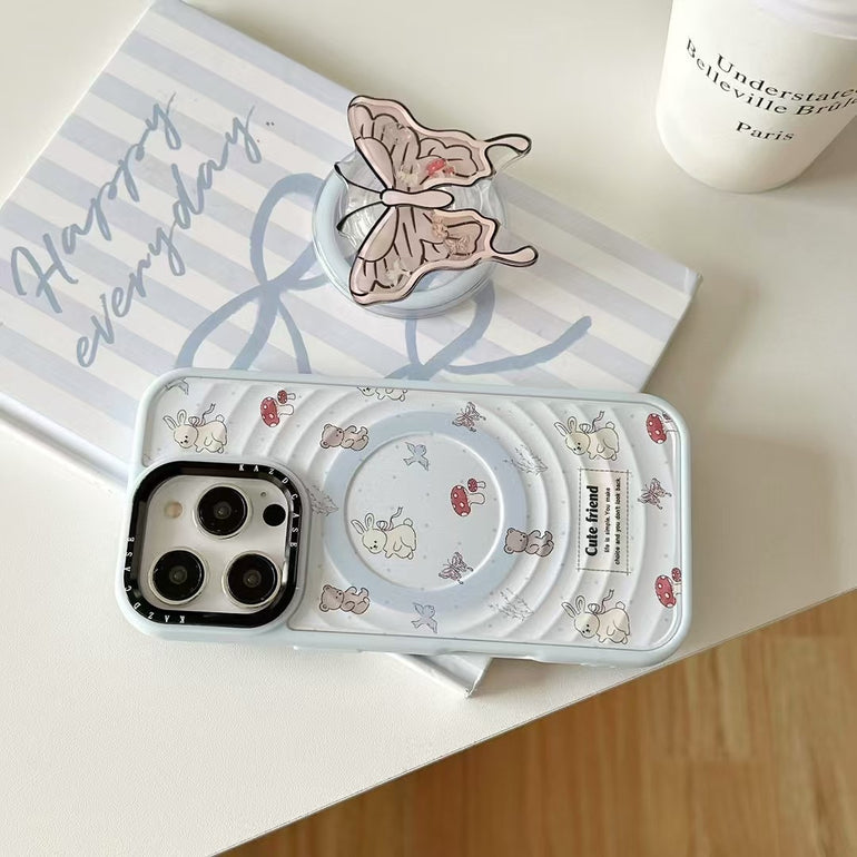 Butterfly Designer Ripple Magsafe iPhone Case With Butterfly Magsafe Holder