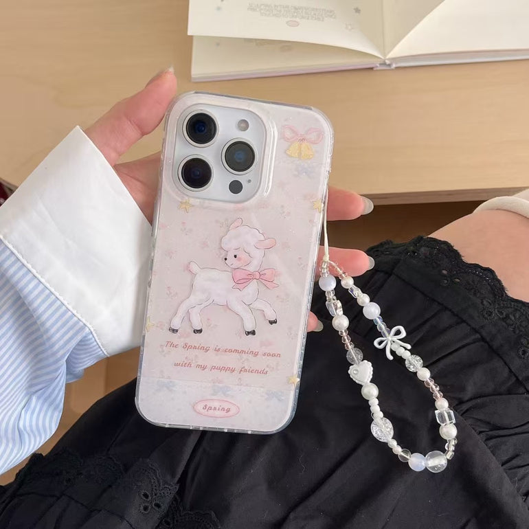 My Puppy Friend Silicon iPhone Case With Charm