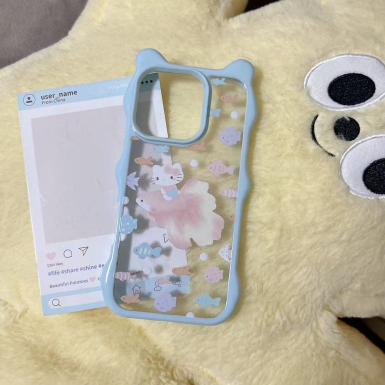 Kitty Fish Pattern Case For iPhone