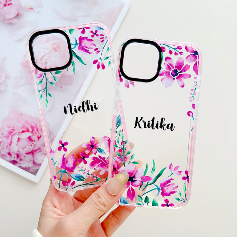 Floral Design Customised Designer Impact Proof Case for iPhone