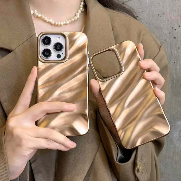 Abstract Design Silicon iPhone Case ( Dessert Titanium )