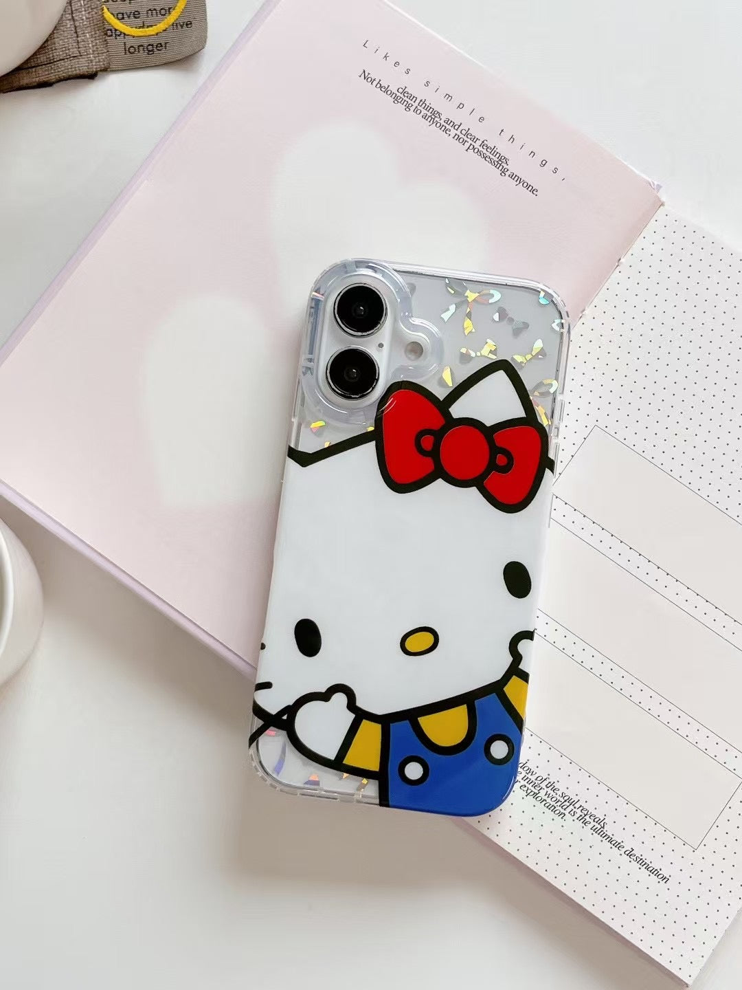 Kitty Holographic Bow Silicon Case For iPhone