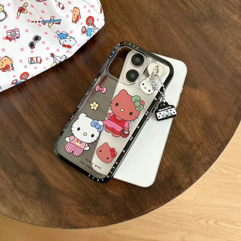 Kitty Pattern Silicon Case For iPhone