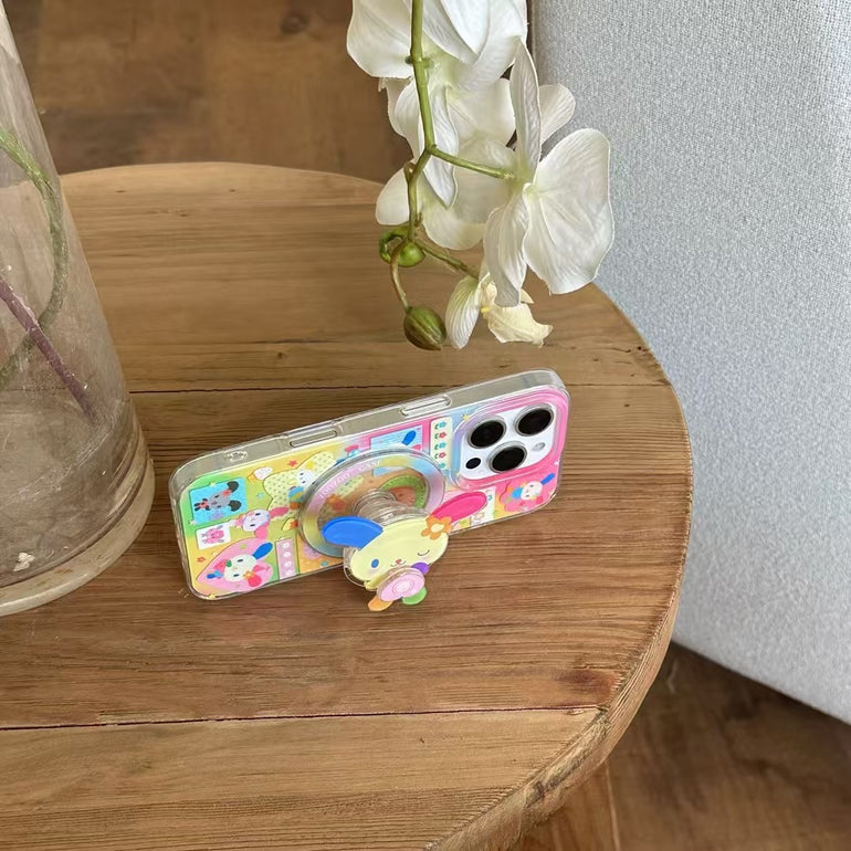 Cute Cartoon Silicon Magsafe Case For iPhone With Magsafe Holder