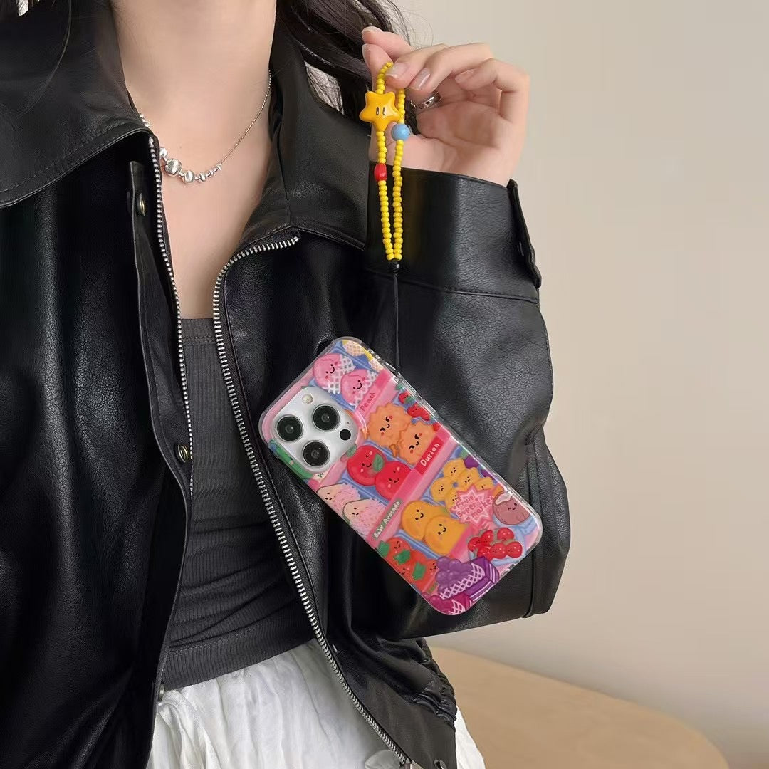 Baby Avocado Silicon Case For iPhone With Charm