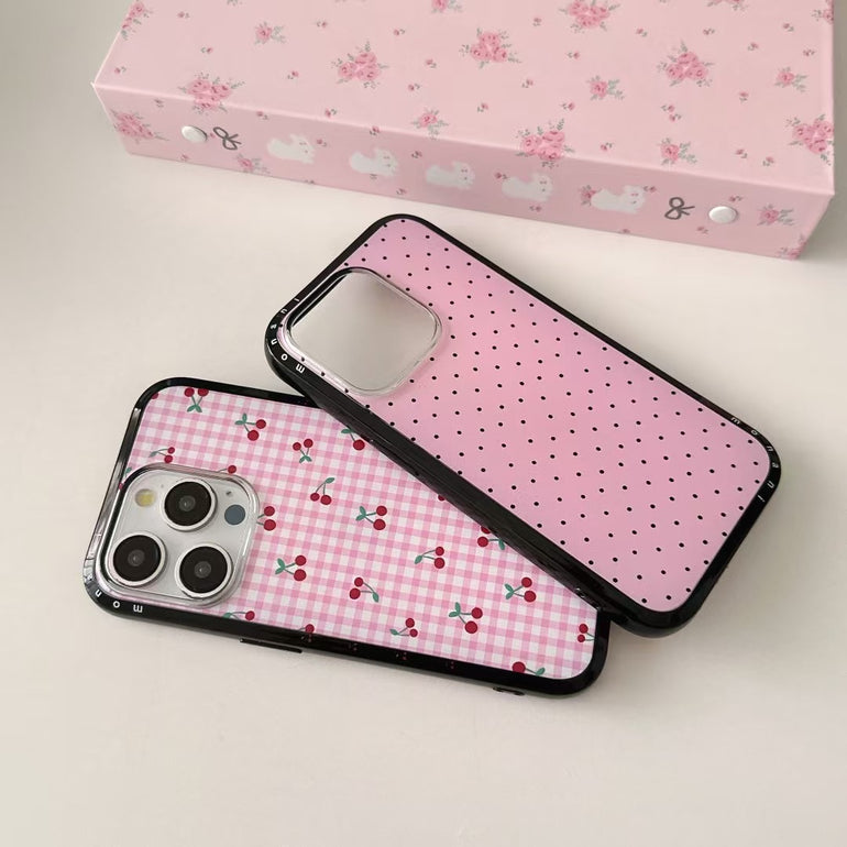 Cherry Polka Designer Case For iPhone