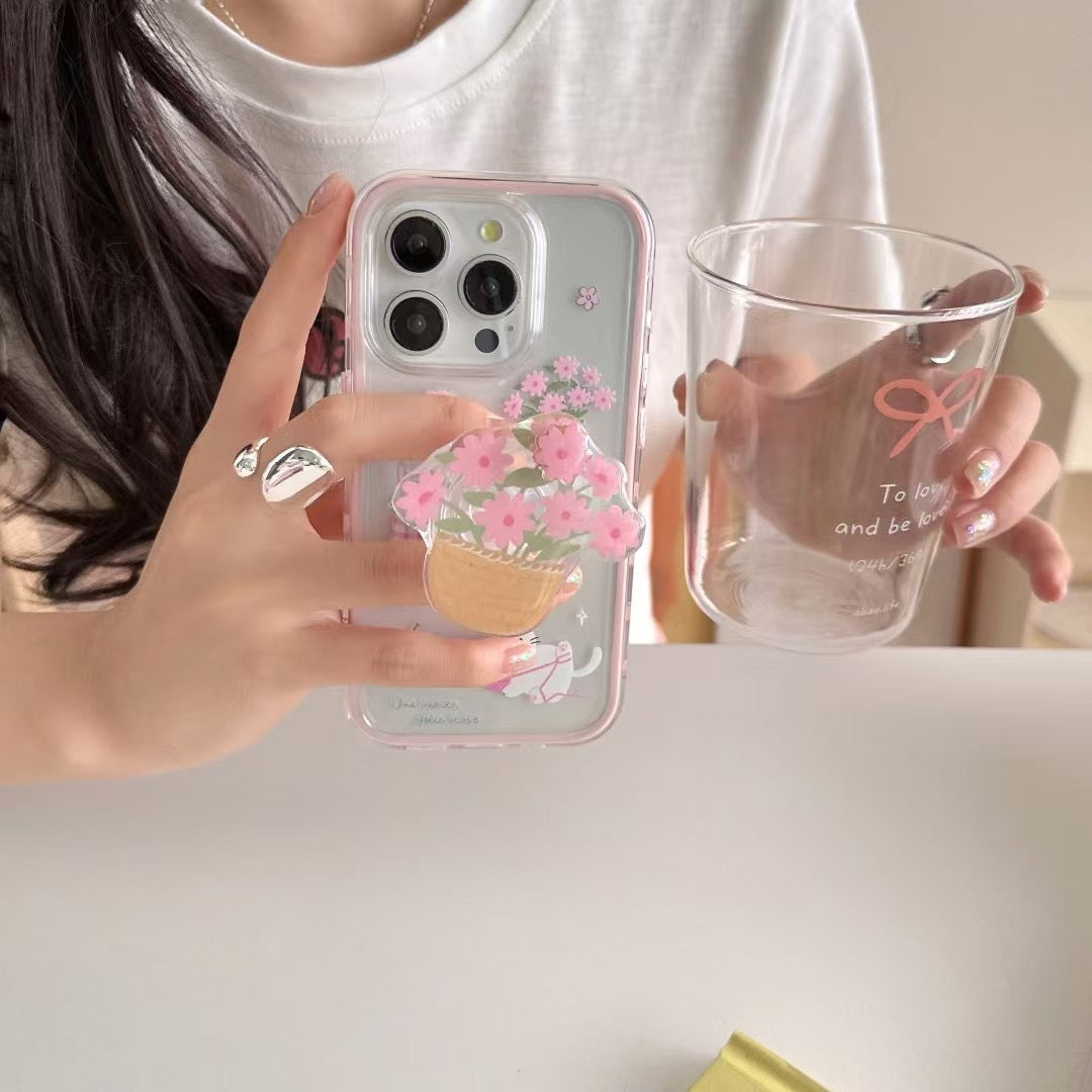 Flower Designer Case For iPhone With Holder