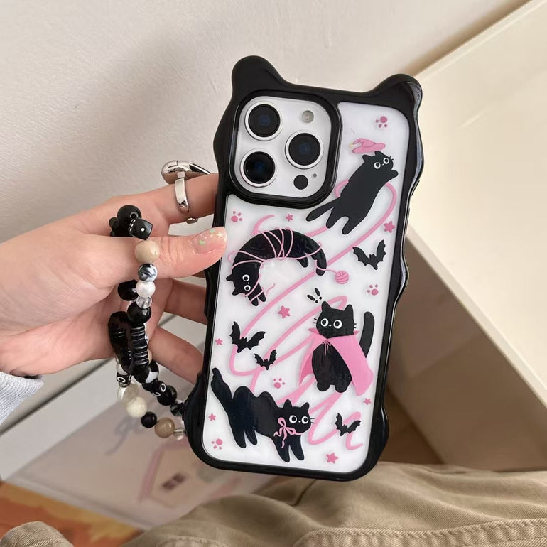 Flying Kitten Transparent Case For iPhone With Charm