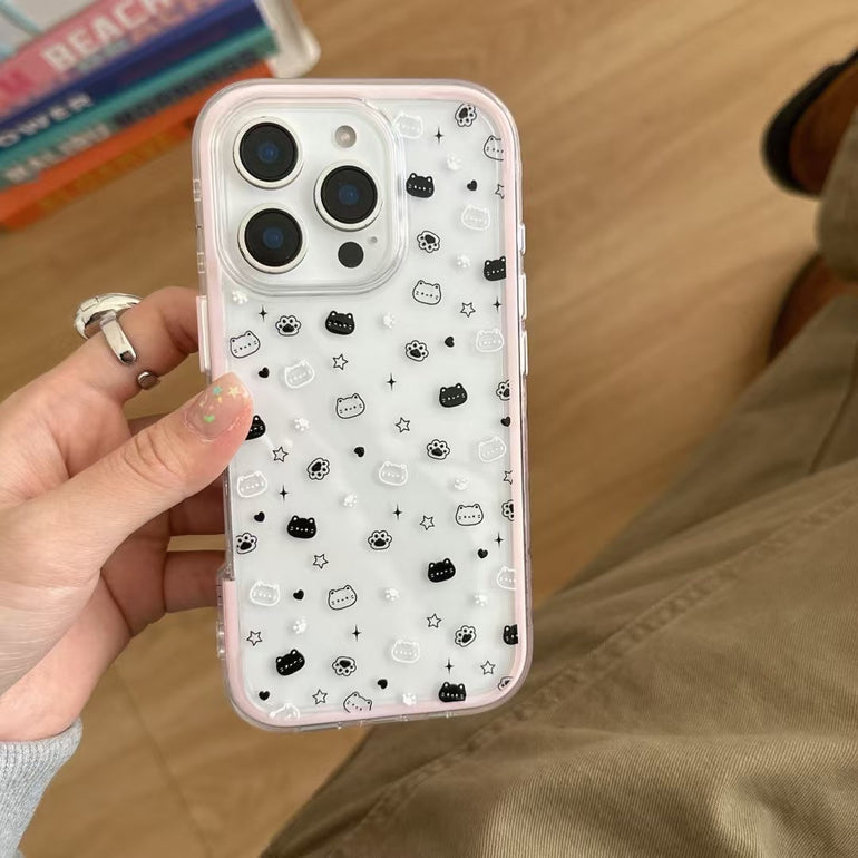 Kitty Paw Transparent Case For iPhone